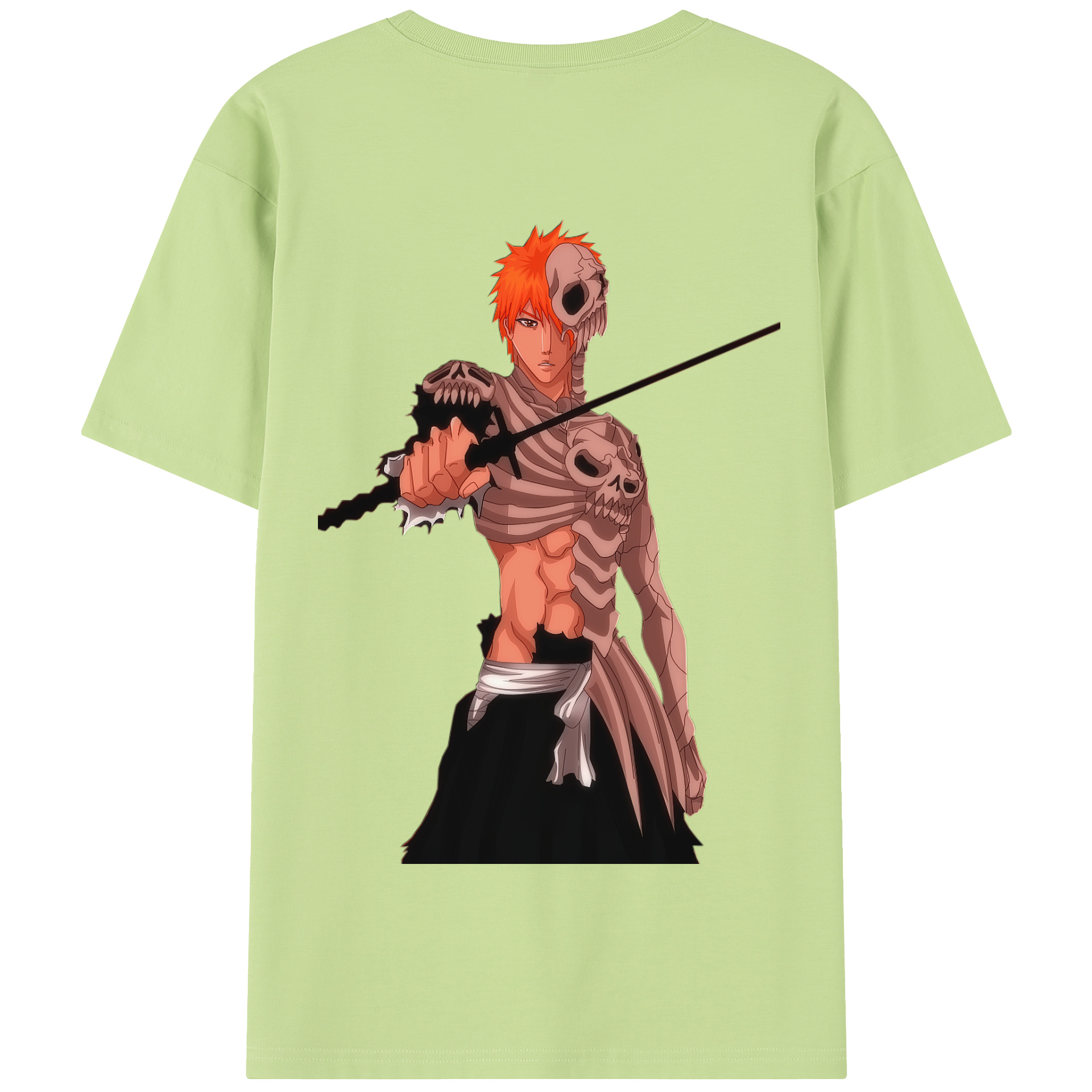 （画像用） ブリーチ 黒崎一護（くろさき いちご）BLEACH Kurosaki Ichigo 綿100％半袖Tシャツ（背面プリント）